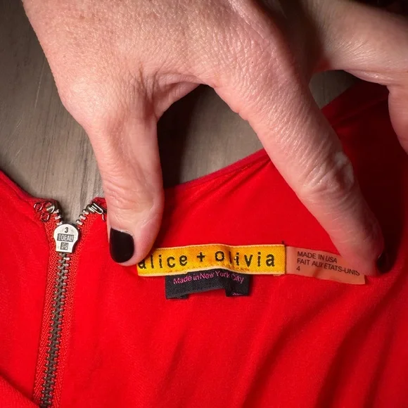 Alice + Olivia Vibrant Red Mini Dress - Picture 5 of 12